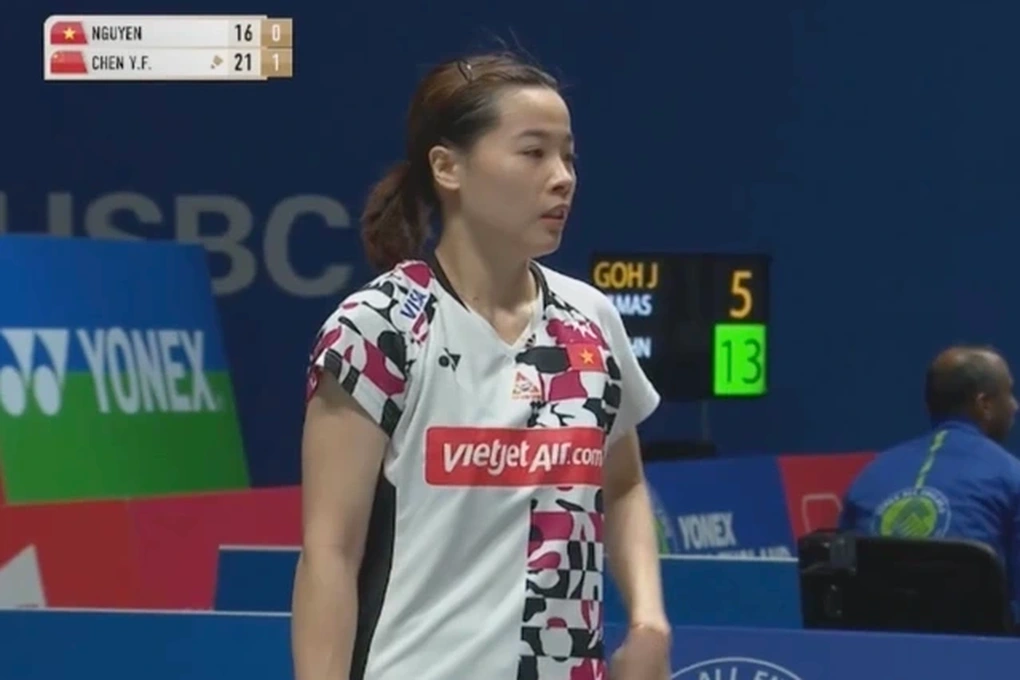 Nguyễn Thùy Linh không thể tạo nên bất ngờ trước đối thủ Chen Yu Fei quá mạnh (Ảnh: BWF).