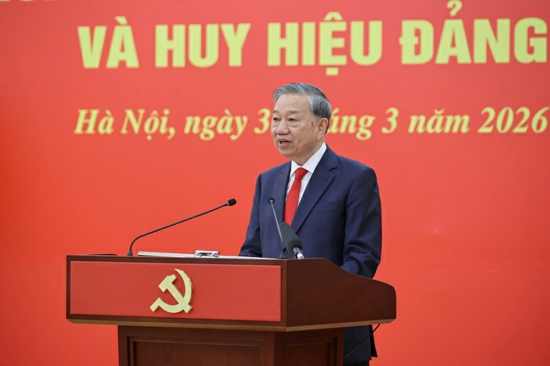 Tổng Bí thư phát biểu tại buổi lễ - Ảnh: VGP/Nhật Bắc

