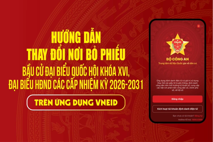 [Infographic] Hướng dẫn thay đổi nơi bỏ phiếu bầu cử trên ứng dụng VNeID