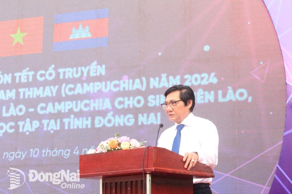 Phó chủ tịch UBND tỉnh Nguyễn Sơn Hùng phát biểu tại chương trình. Ảnh: Nga Sơn