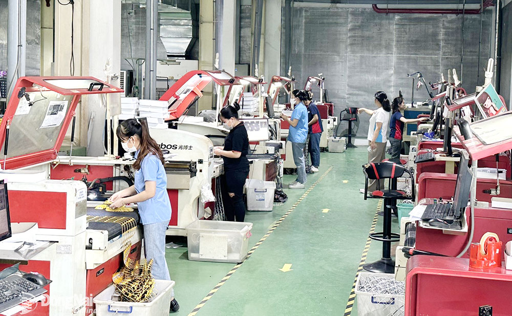 Hoạt động sản xuất của một doanh nghiệp FDI tại Khu công nghiệp Sông Mây. Ảnh:N.Liên