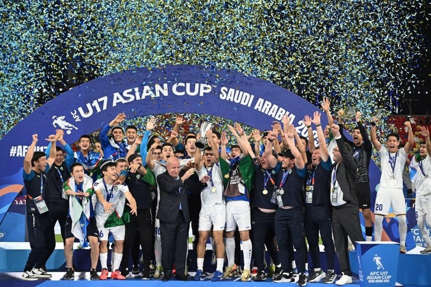 Uzbekistan lên ngôi vô địch U.17 châu Á 2025. Ảnh: UFA