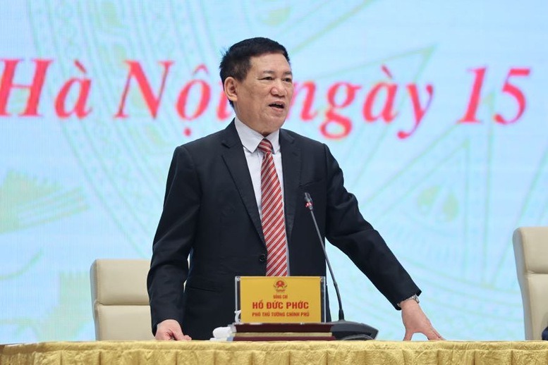 Phó Thủ tướng Hồ Đức Phớc điều hành phiên thảo luận - Ảnh VGP/Nhật Bắc

