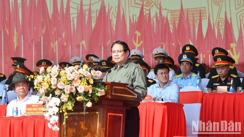 Thủ tướng Phạm Minh Chính phát biểu ý kiến chỉ đạo. Ảnh: THANH GIANG