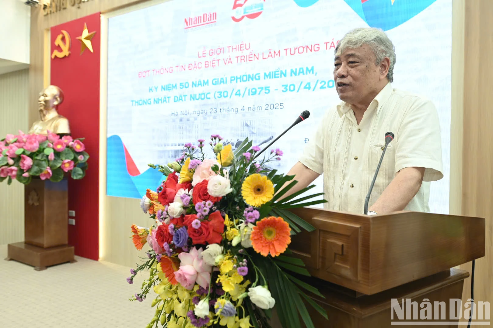 Nhà báo Trần Mai Hưởng, nguyên Tổng Giám đốc Thông tấn xã Việt Nam. 