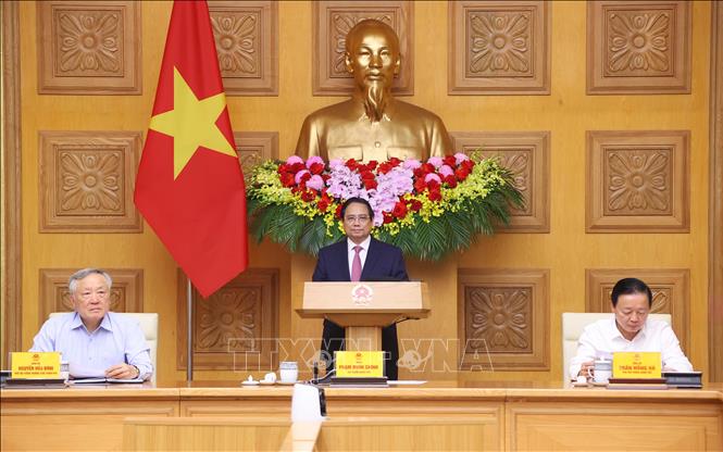 Thủ tướng Phạm Minh Chính phát biểu chỉ đạo. Ảnh: Văn Điệp/TTXVN