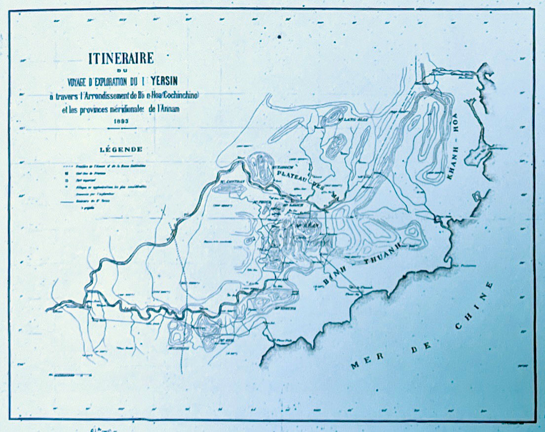 Hành trình thám hiểm Biên Hòa và các tỉnh Nam Trung Kỳ của Alexandre Yersin. Nguồn: Trung tâm Lưu trữ quốc gia I - Ảnh chụp từ sách