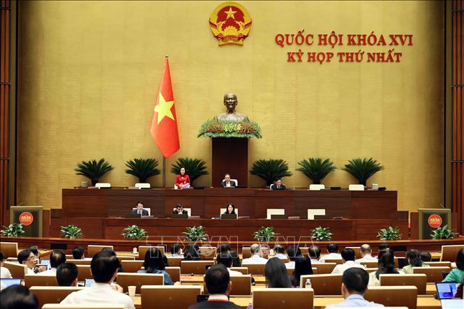 Phó Chủ tịch Quốc hội Nguyễn Thị Thanh điều hành phiên họp. Ảnh: An Đăng/TTXVN
