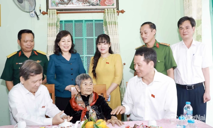 Central, provincial leaders visit Vietnamese Heroic Mother Ho Thi Vang