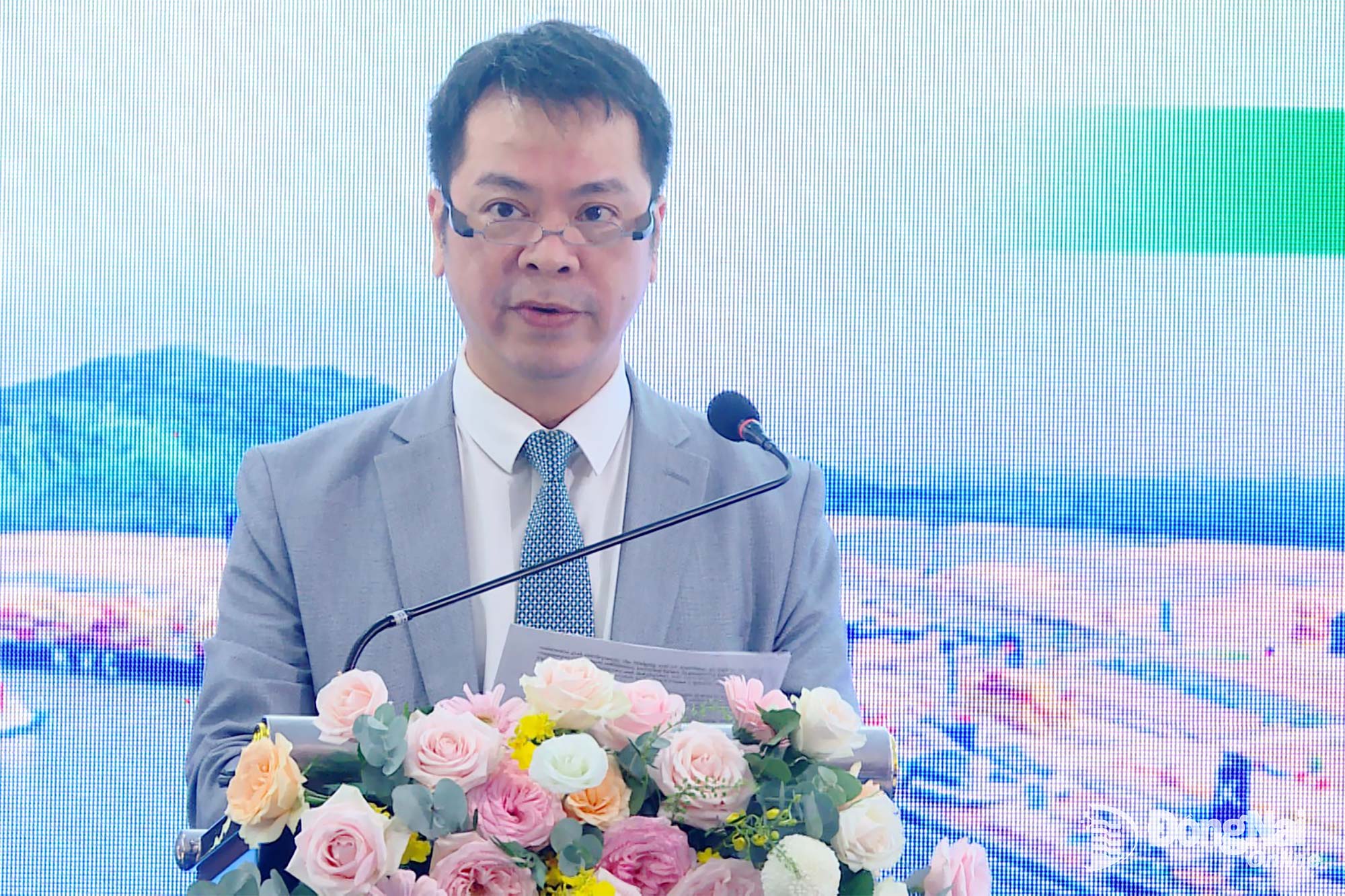 Ông Huỳnh Văn Cường, Chủ tịch Hiệp hội Cảng biển Việt Nam phát biểu khai mạc hội thảo. Ảnh: Nhất Phương