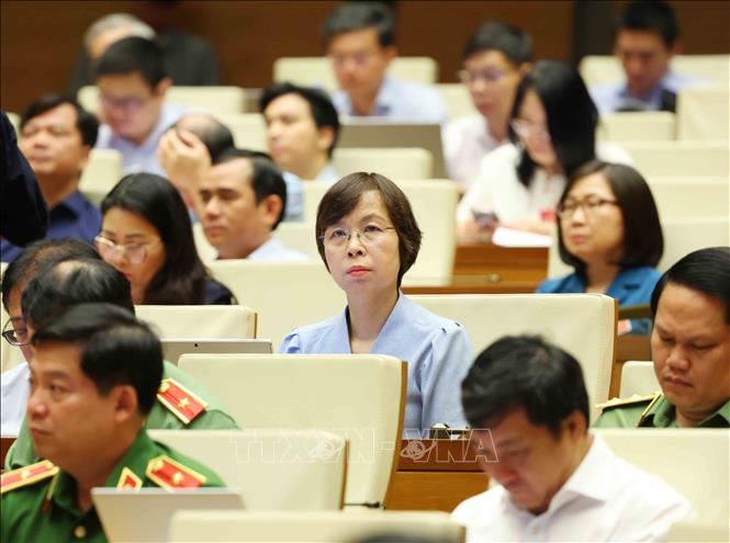 Các đại biểu tham dự Hội nghị tại điểm cầu chính Hội trường Diên Hồng, Nhà Quốc hội. Ảnh: Phương Hoa/TTXVN