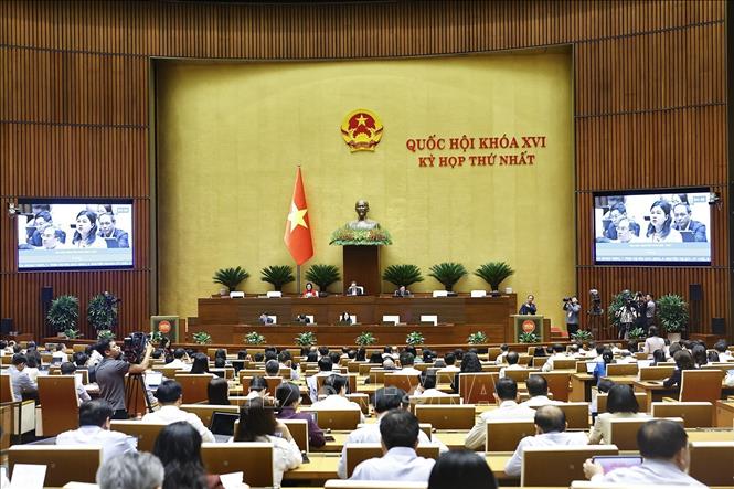 Quang cảnh phiên họp sáng 22-4. Ảnh: Doãn Tấn/TTXVN
