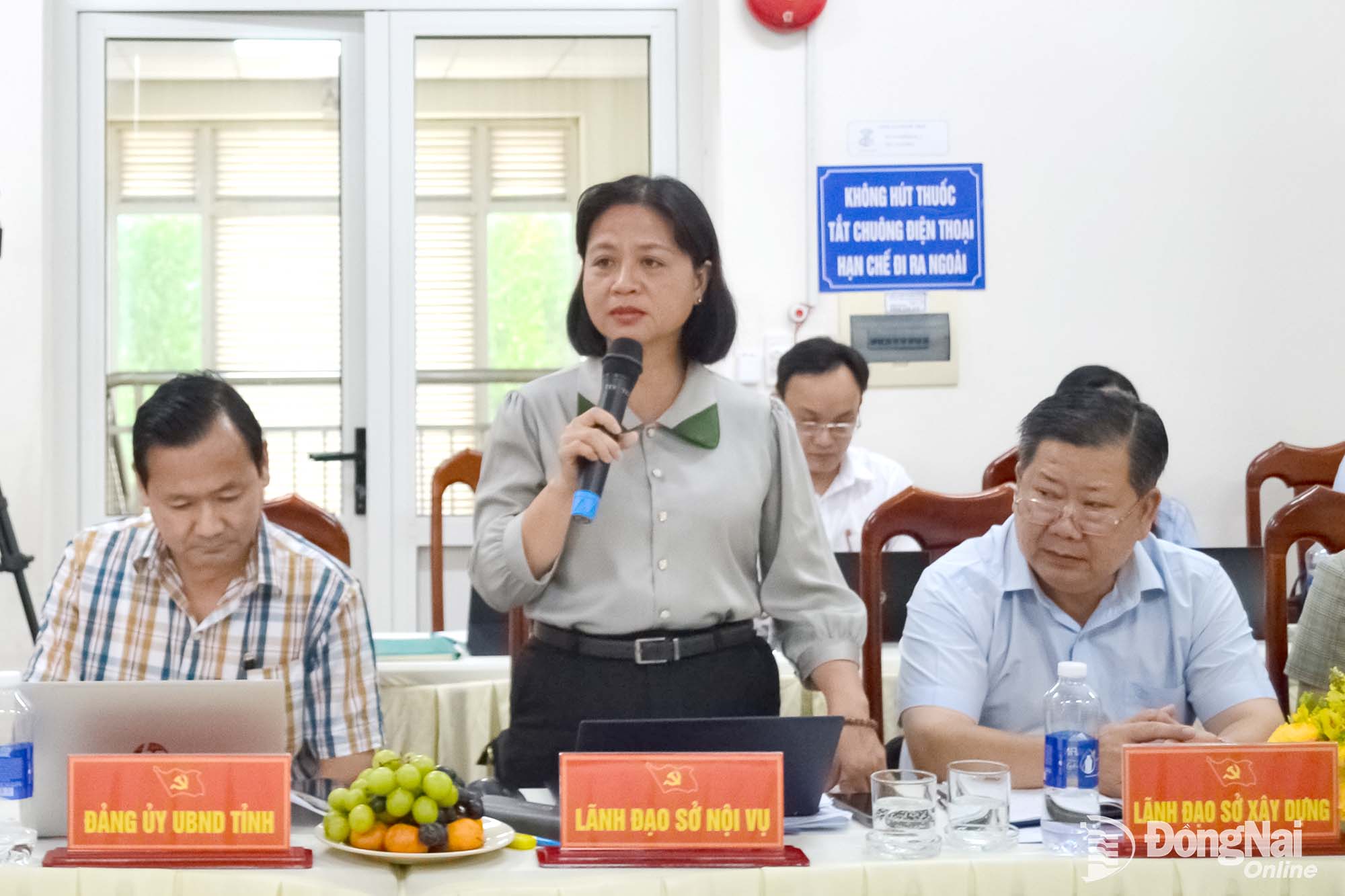 Doan Thi Thu Thuy, Deputy Director of the Dong Nai Department of Home Affairs, speaks at the session. Photo: Phuong Hang

