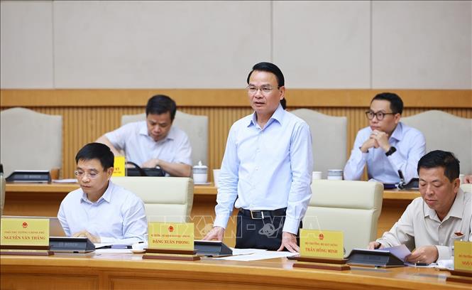 Bộ trưởng, Chủ nhiệm Văn phòng Chính phủ Đặng Xuân Phong phát biểu. Ảnh: Dương Giang/TTXVN
