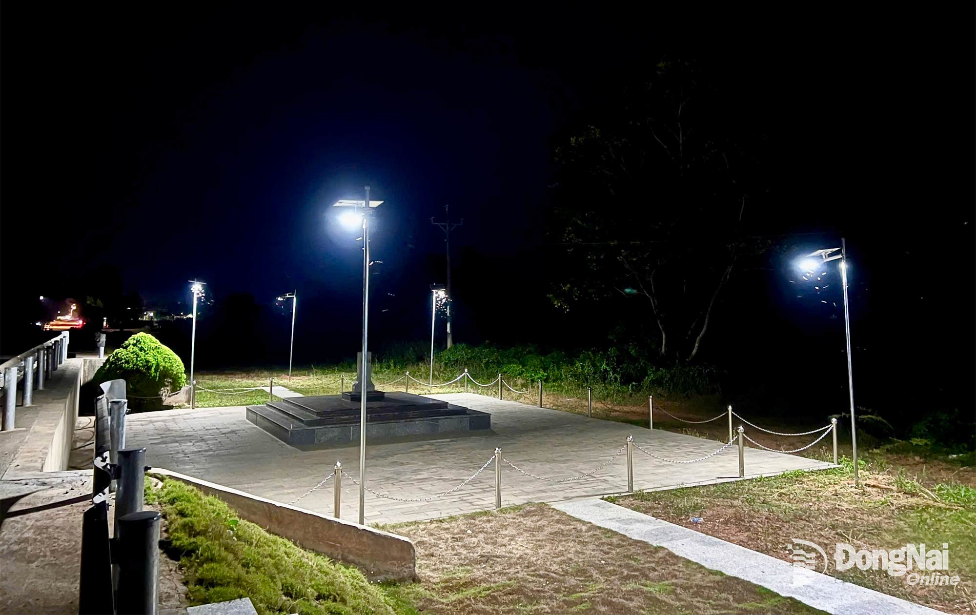 Border marker area No. 65 after lights are installed.

