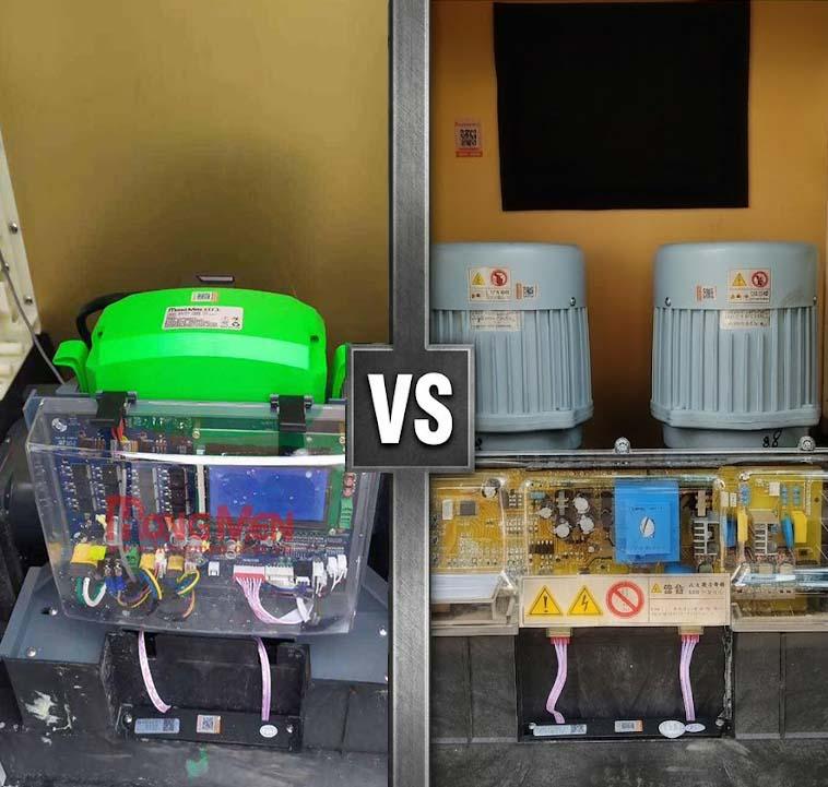 Động cơ cổng xếp 24v và 220v.