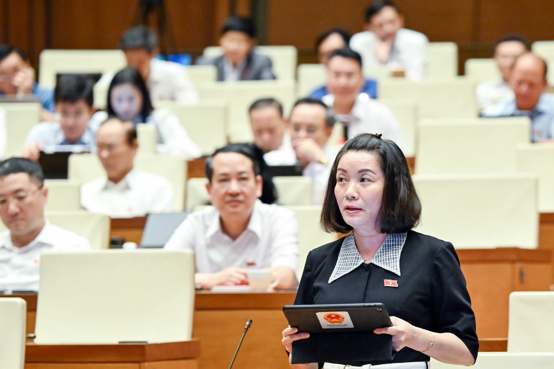 Đại biểu Nguyễn Minh Tâm, Đoàn đại biểu Quốc hội tỉnh Quảng Trị. Ảnh: Duy Linh