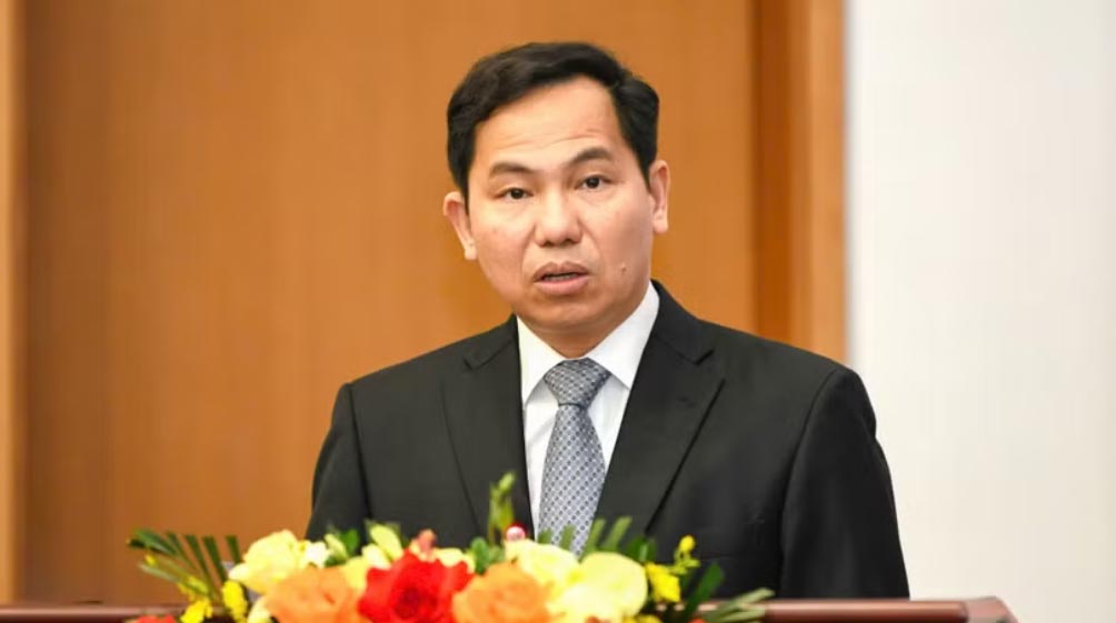 Tổng Thư ký Quốc hội, Chủ nhiệm Văn phòng Quốc hội Lê Quang Mạnh chủ trì Họp báo. (Ảnh: DUY LINH)
