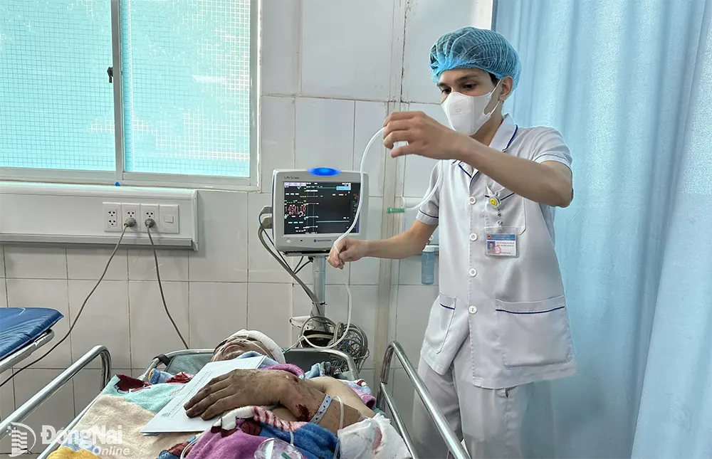 Bệnh nhân điều trị tại Bệnh viện Đa khoa Thống Nhất. Ảnh: Nguyễn Hòa
