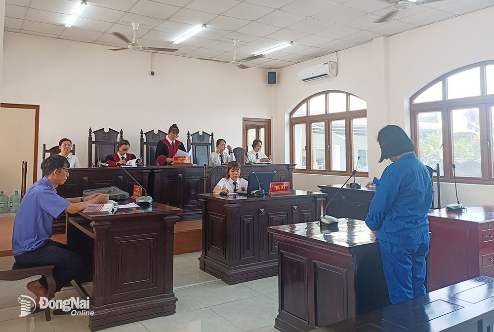 Hội đồng Xét xử Tòa án nhân dân tỉnh xét xử một vụ án hình sự. Ảnh: T.Tâm