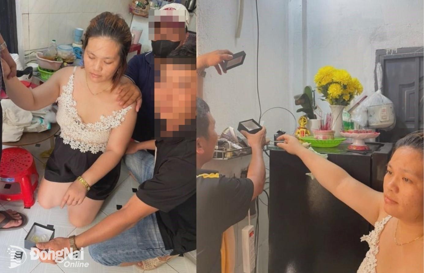 Một đối tượng tàng trữ ma túy bị phát hiện tại xã Long Đức. Ảnh: Công an tỉnh