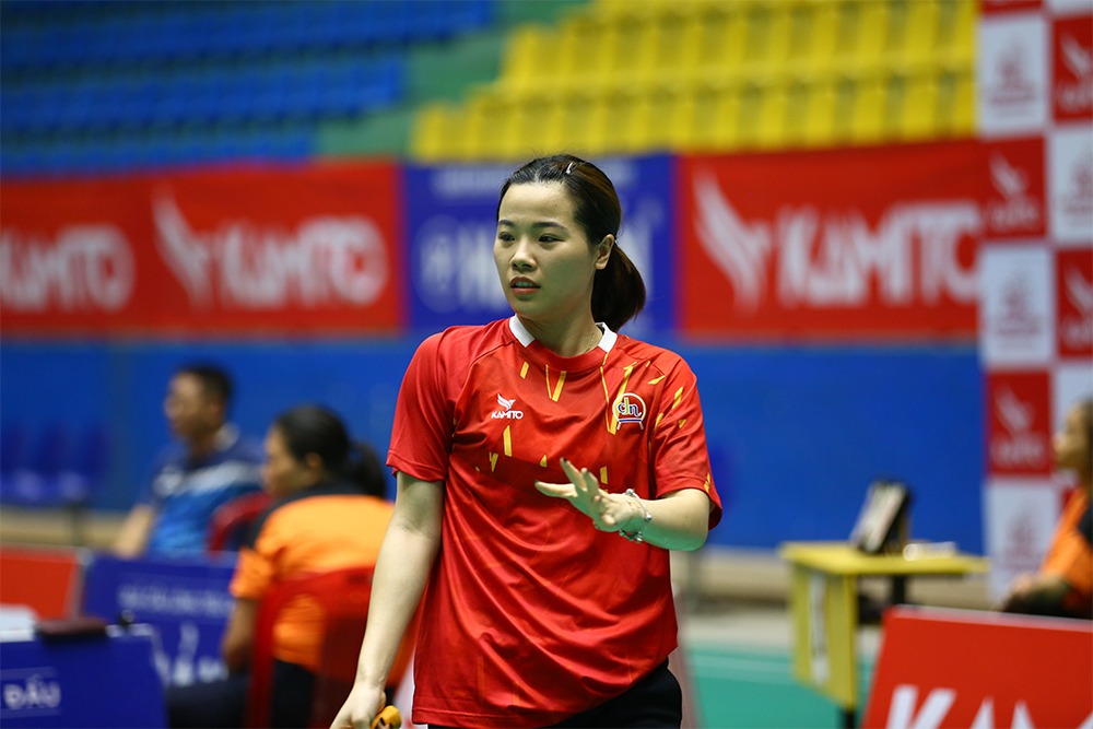 Nguyễn Thùy Linh cùng đội nữ Đồng Nai đang dẫn đầu tại giải vô địch cầu lông đồng đội quốc gia năm 2025. Ảnh: Thethao247