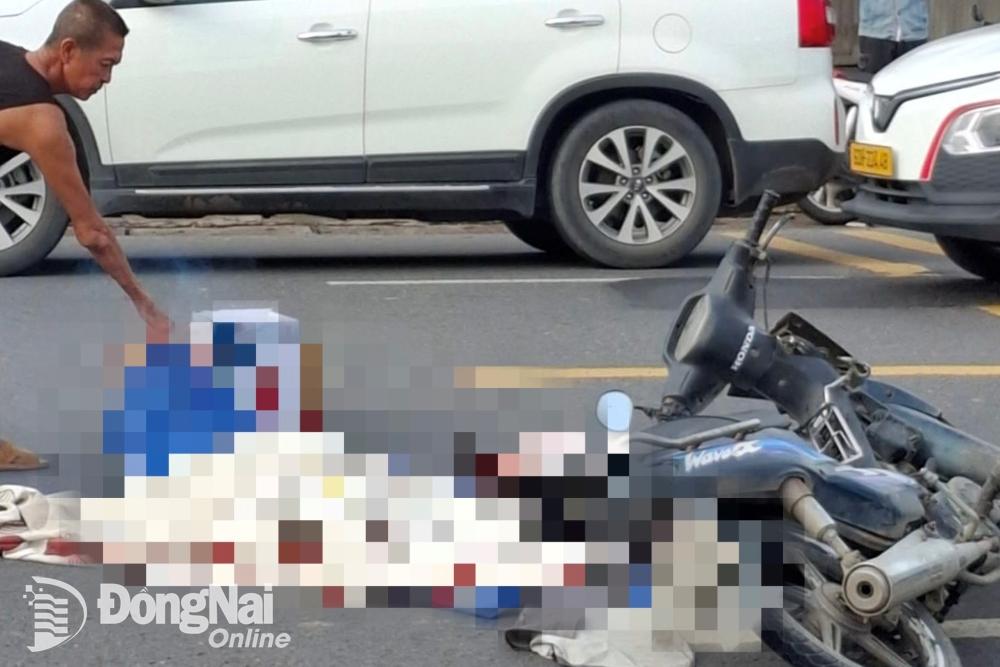 Hiện trường vụ tai nạn giao thông. Ảnh: CTV