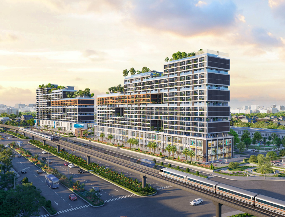 Vị trí đắt giá ngay mặt tiền đường Tôn Đức Thắng (25B), cách nhà ga đường sắt nhẹ Thủ Thiêm - Long Thành chỉ 500m.