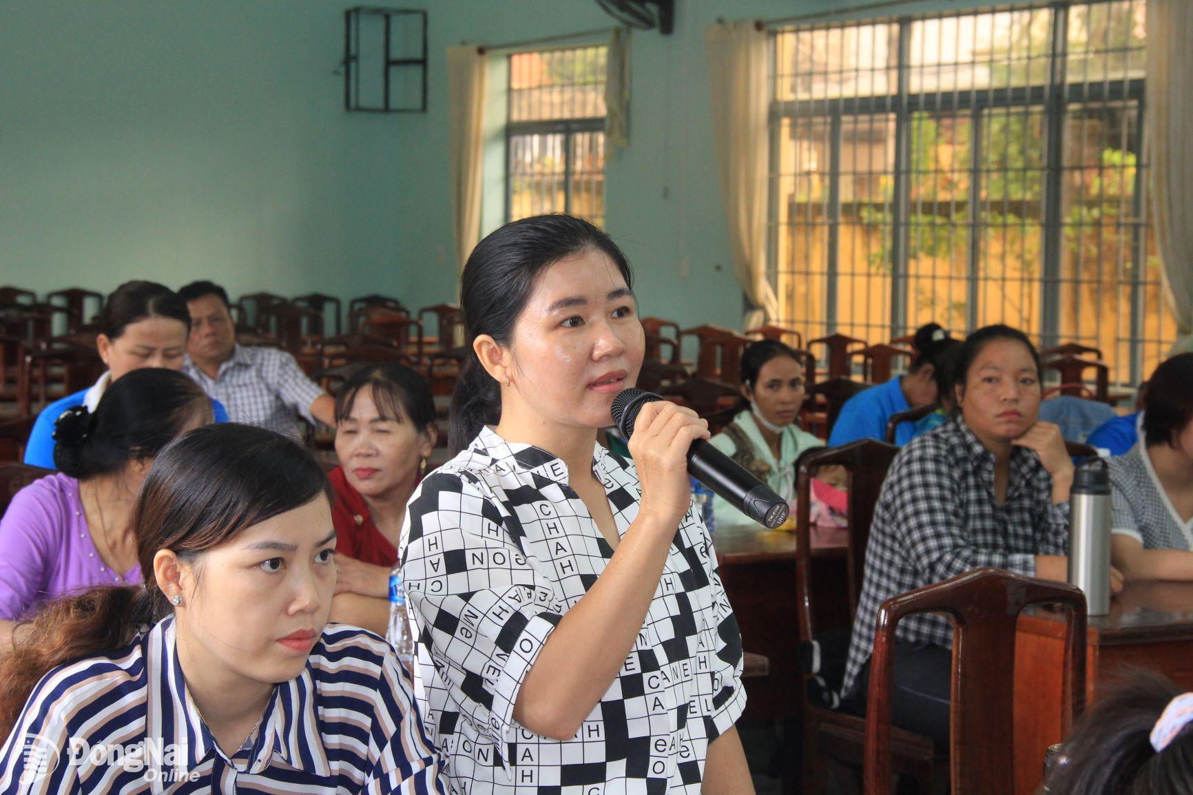 Hội Liên hiệp phụ nữ tỉnh phối hợp tổ chức đối thoại với hội viên, phụ nữ dân tộc tại huyện Tân Phú năm 2024 – một trong những hoạt động thực hiện dự án 8. Ảnh: Nga Sơn