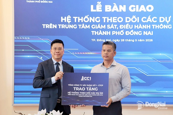 CC1 bàn giao hệ thống theo dõi các dự án trên Trung tâm Giám sát, điều hành thông minh thành phố Đồng Nai