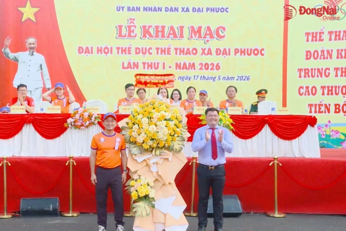 Khai mạc Đại hội Thể dục thể thao xã Đại Phước lần thứ I năm 2026