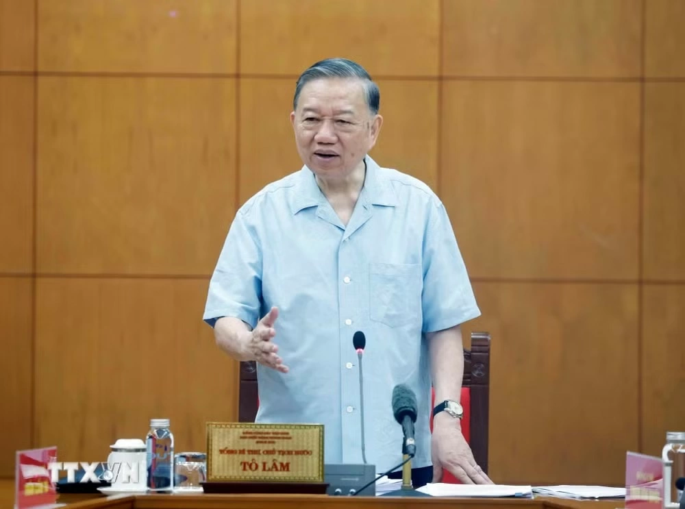 Tổng Bí thư, Chủ tịch nước Tô Lâm phát biểu. (Ảnh: Thống Nhất/TTXVN)
