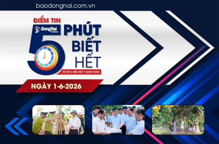 Điểm tin '5 phút biết hết' sáng 1-6: Chủ tịch UBND thành phố Nguyễn Văn Út khảo sát công tác giải phóng mặt bằng chuẩn bị khởi công Dự án Đường Vành đai 4 - Thành phố Hồ Chí Minh