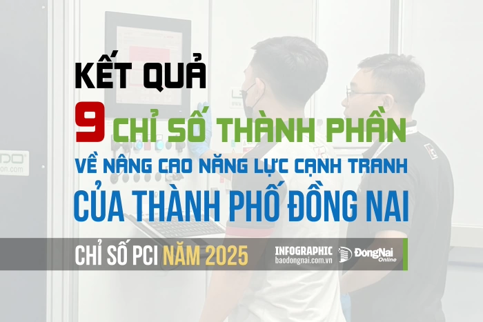 [Infographic] Kết quả các chỉ số thành phần trong bộ chỉ số PCI 2025 của Đồng Nai ra sao?