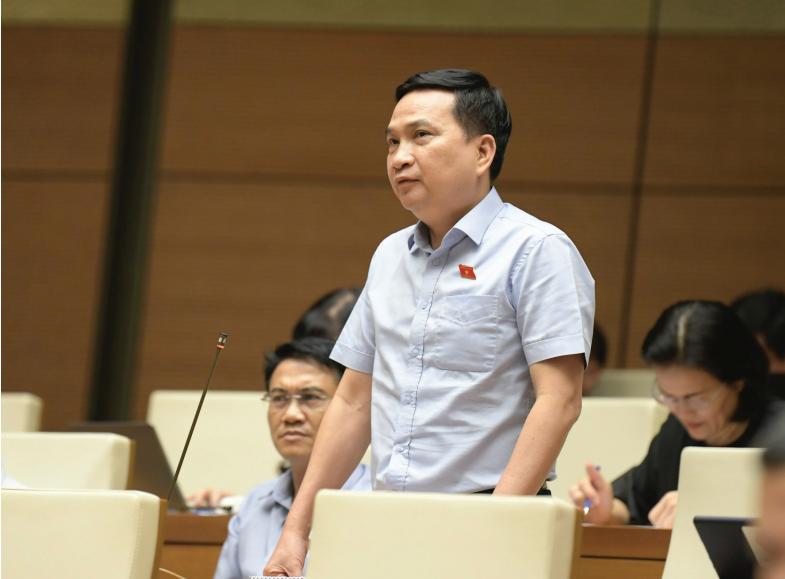 Đại biểu Nguyễn Sỹ Quang (Đoàn Đại biểu Quốc hội tỉnh Đồng Nai) phát biểu tại hội trường.