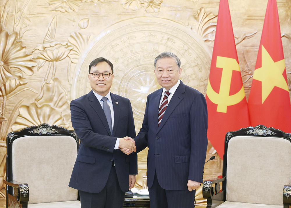 Tổng Bí thư Tô Lâm tiếp Đại sứ Hàn Quốc tại Việt Nam Choi Young Sam. Ảnh:TTXVN