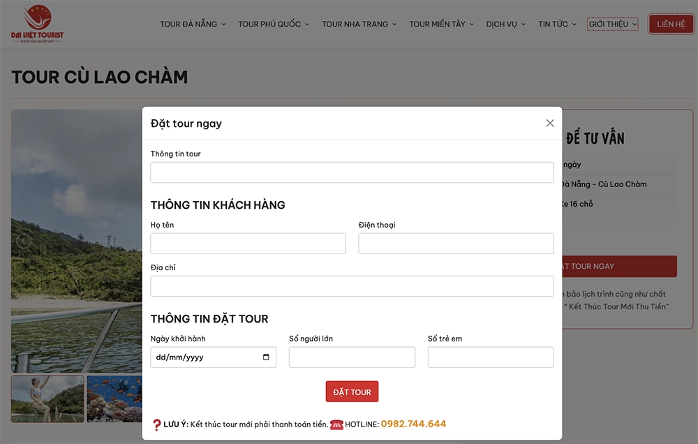 Giá tour trọn gói chỉ 480k du khách có thể đặt online trực tiếp trên website.