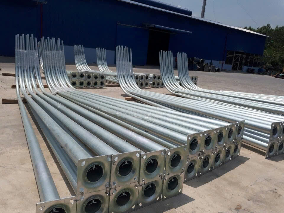 Trụ đèn 6m liền cần 2m HALEDCO.