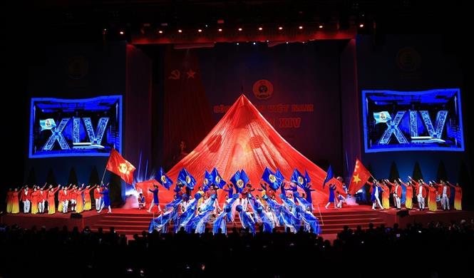 Chương trình văn nghệ chào mừng Đại hội. Ảnh: Tuấn Anh/TTXVN
