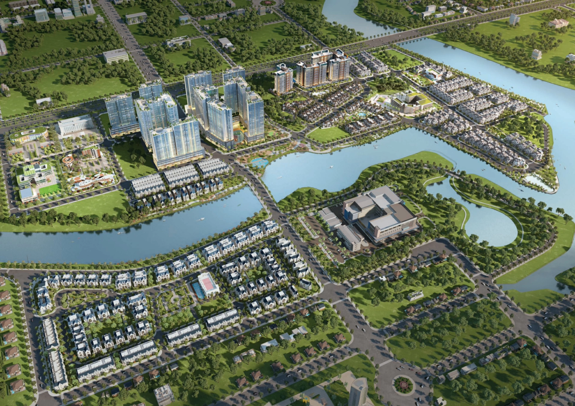 Phối cảnh toàn dự án Gladia City - Phân khu Gladia Heights mới ra mắt.