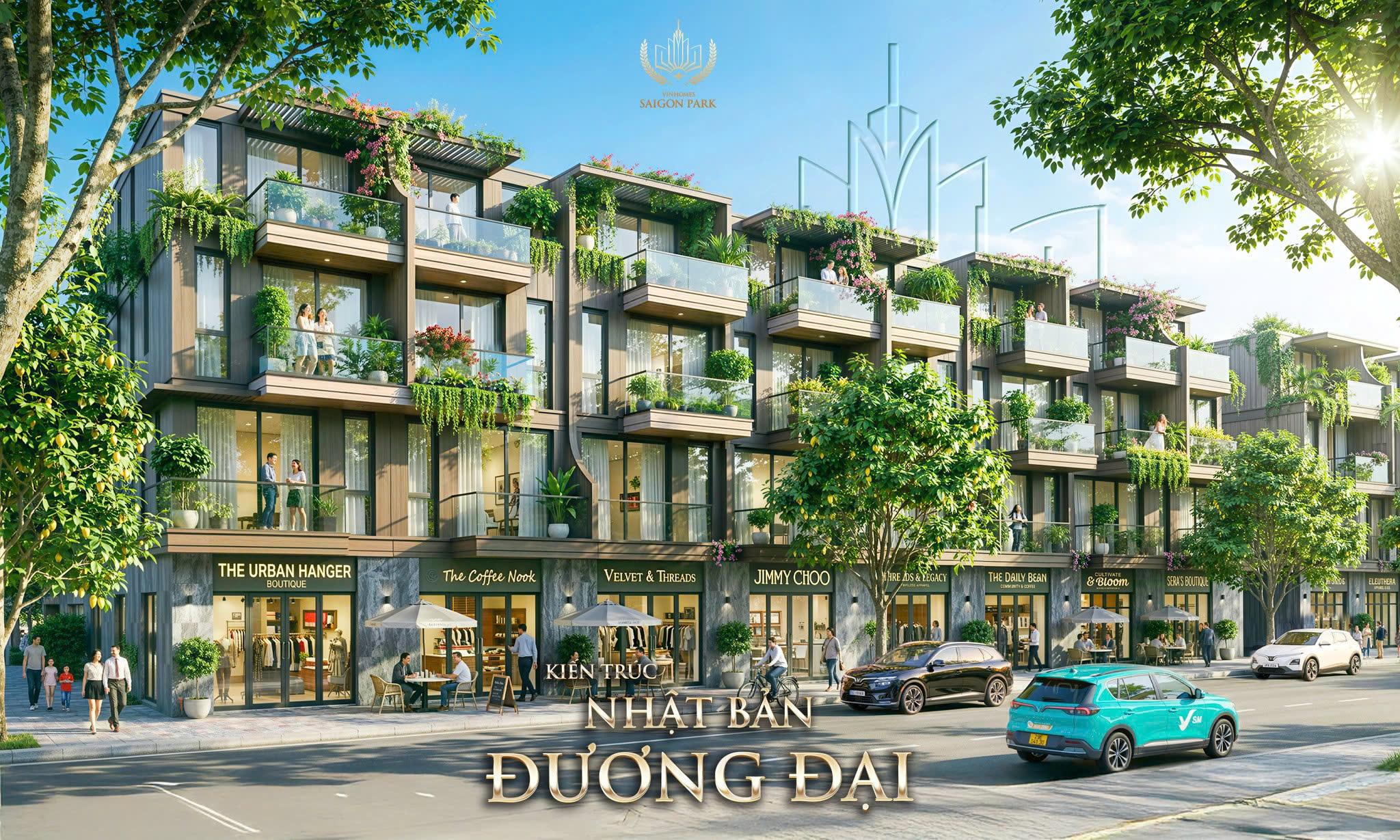 Phối cảnh nhà phố Vinhomes Hóc Môn.