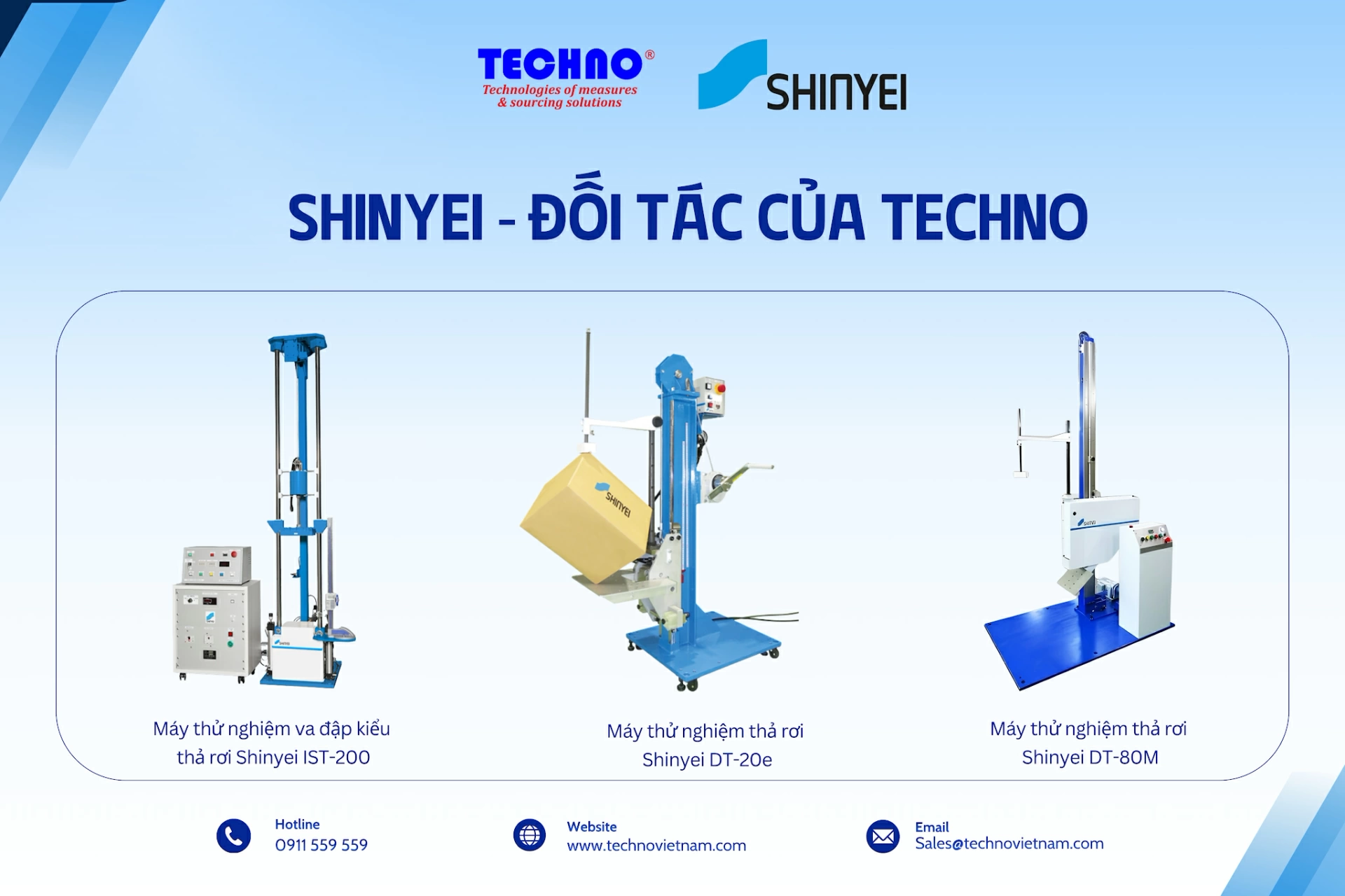 Máy kiểm tra rơi Hãng Shinyei (Nhật Bản).