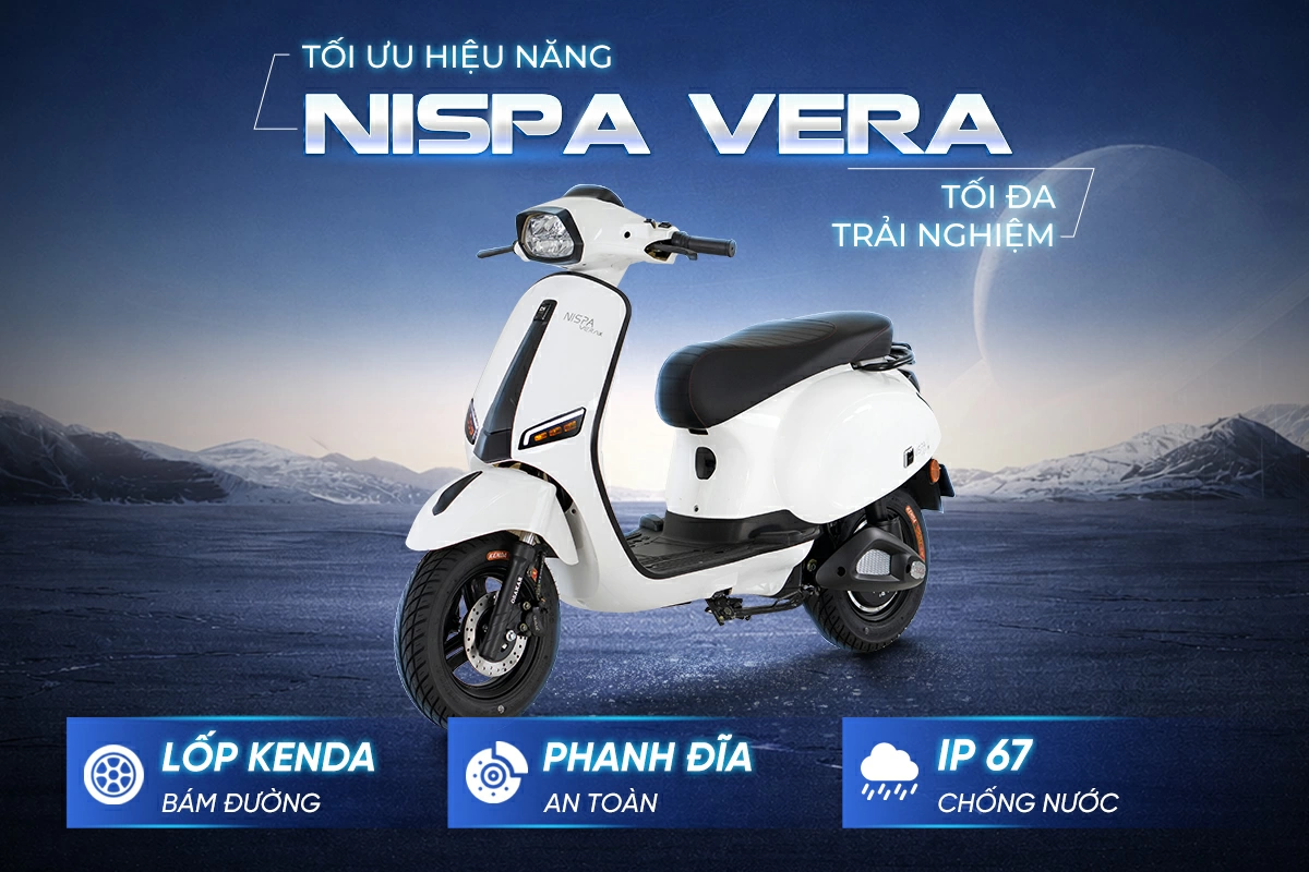 OSAKAR Nispa Vera sở hữu hệ thống phanh hiện đại giúp kiểm soát tốc độ chính xác trong các tình huống khẩn cấp.