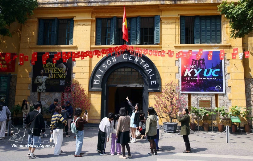 The Hoa Lo Prison historical site is a popular destination among visitors (Photo: VNA)