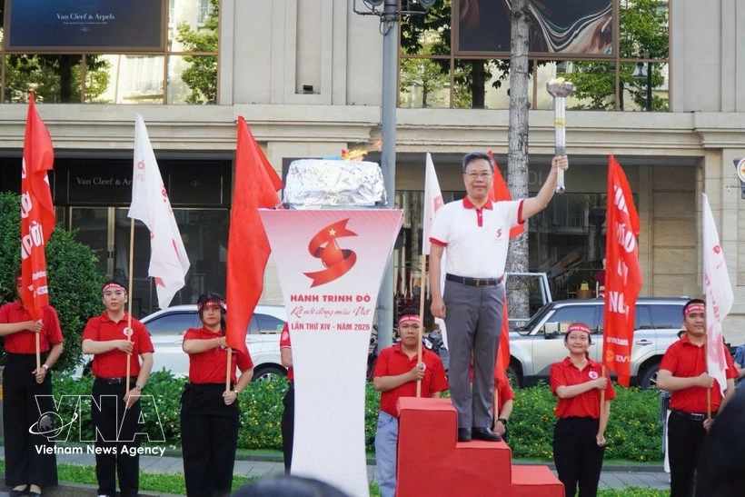 At the launch of the 14th national red journey blood donation campaign in Ho Chi Minh City on June 11. (Photo: VNA)