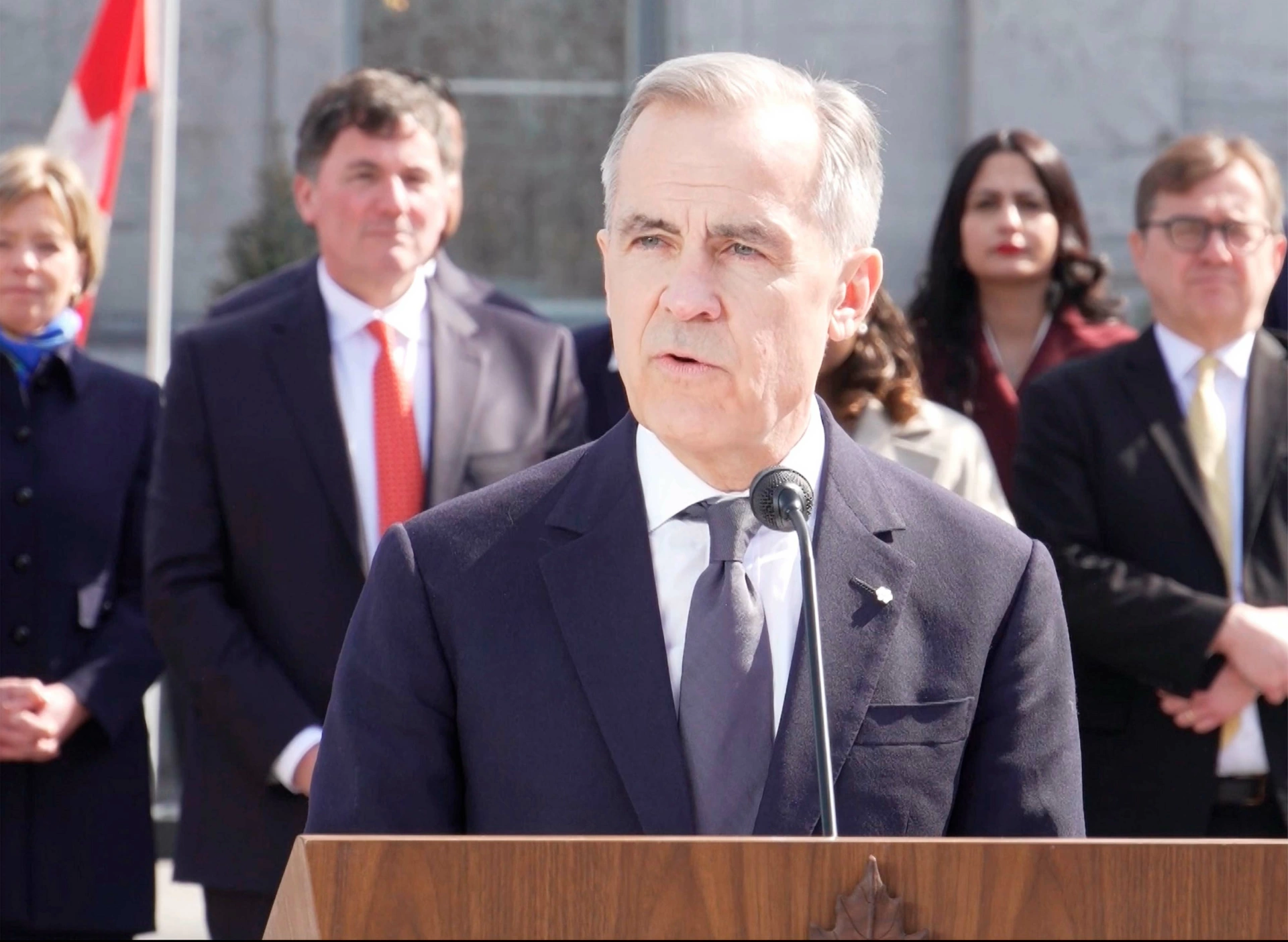 Thủ tướng Canada Mark Carney phát biểu tại Ottawa. Ảnh: TTXVN

