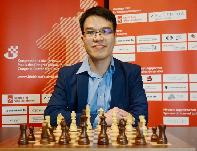 Lê Quang Liêm tỏa sáng, giành ngôi vô địch tại Festival cờ vua Biel 2024. Ảnh: BIEL CHESS