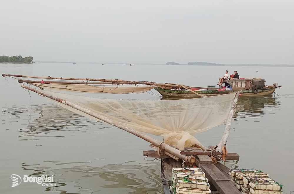 Việc đánh bắt thủy sản trên hồ Trị An bằng ngư cụ vồ hiện bị cấm. Ảnh minh hoạ: Đ.Phú