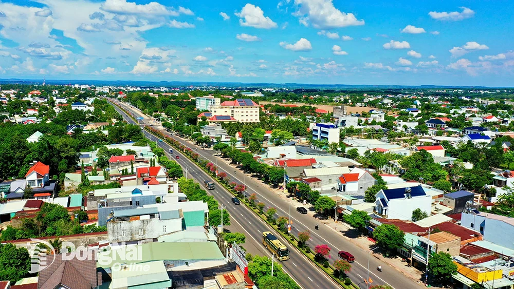 Khung cảnh phường Đồng Xoài
từ trên cao. Ảnh: Phú Quý