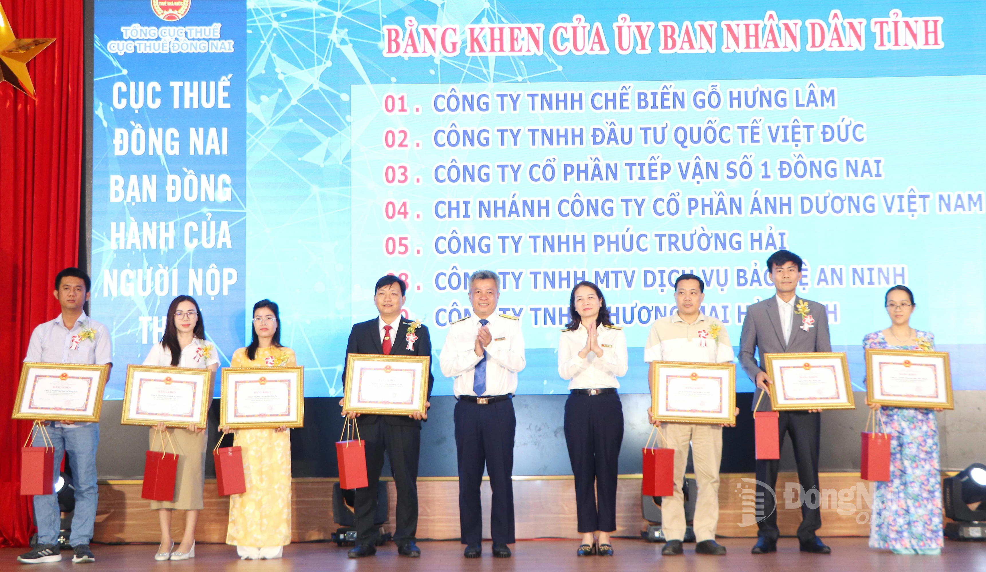 Dong Nai Tax Department honors top taxpayers of 2024
